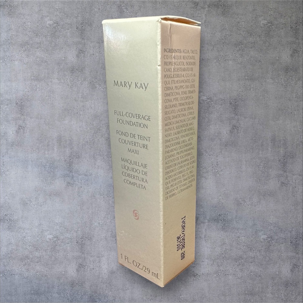Mary Kay Full-Coverage Foundation Normal Dry Ivory 200 367300 1oz New Pink Cap‎